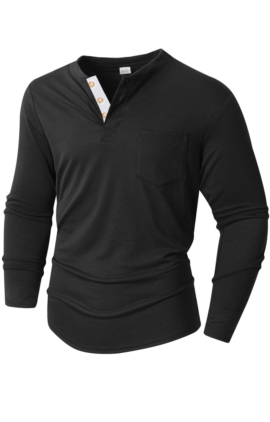 Herren langärmliges Henley-Shirt Echoarchiv