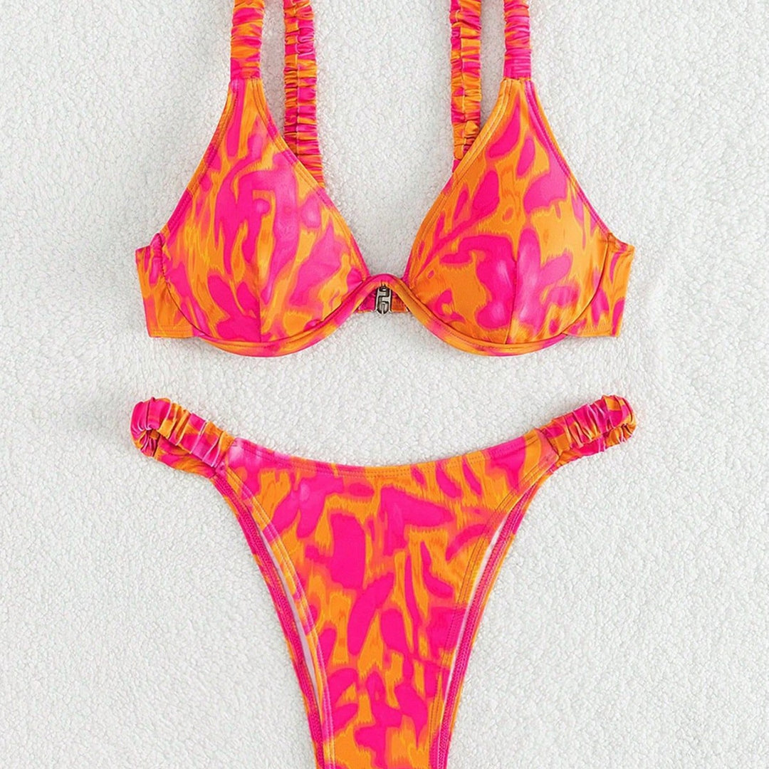 Damen Push-Up Bikini mit modischem Rüschendesign Echo Archiv