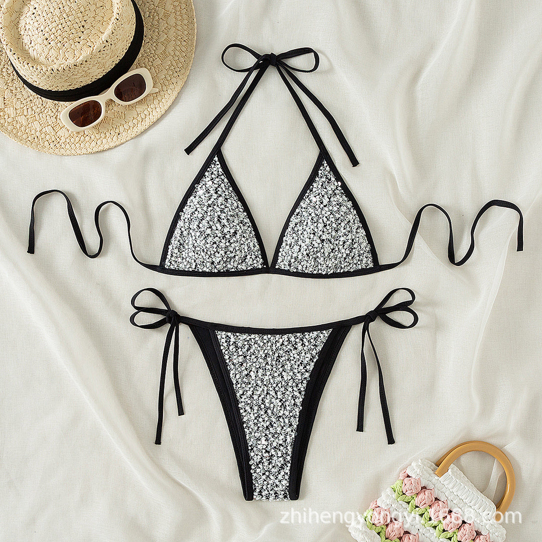 Damen Triangel-Bikini mit funkelndem Detail Echo Archiv