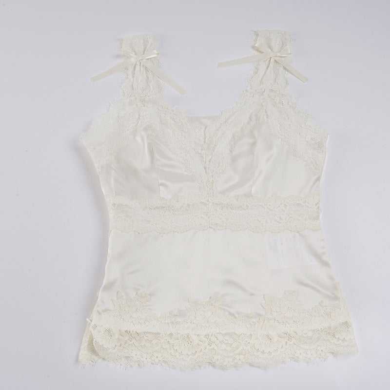 Damen elegantes Spitzen-Top mit zarten Bändern Echo Archiv