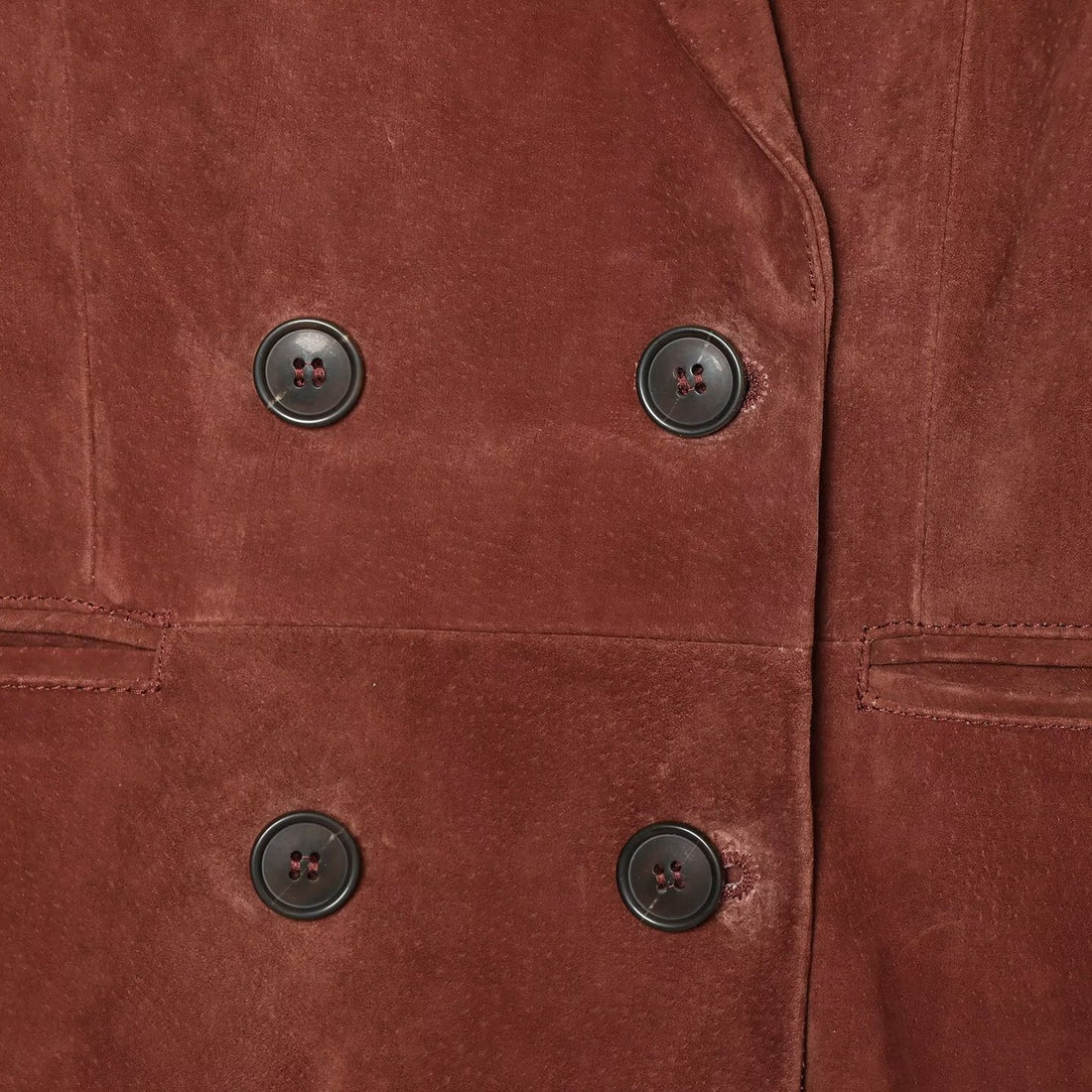 Damen Cropped zweireihiger Veloursblazer mit taillierter Passform und Leistentaschen Echoarchiv