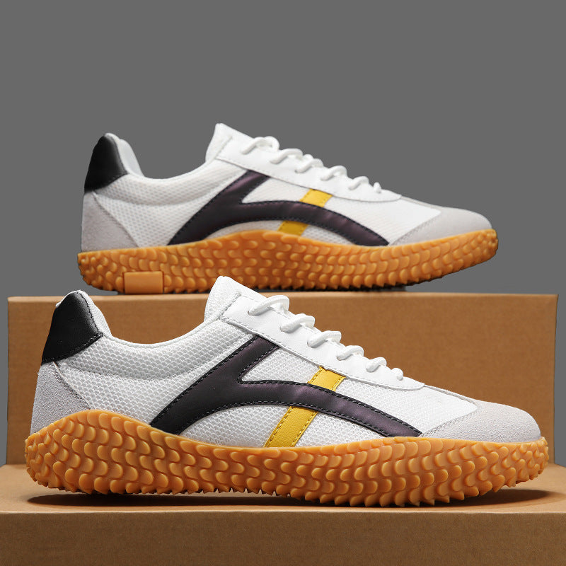 Unisex nan retro-urbaner Mesh-Sneaker mit profilierter Gummilaufsohle und Veloursleder-Zehenkappe Echo Archiv