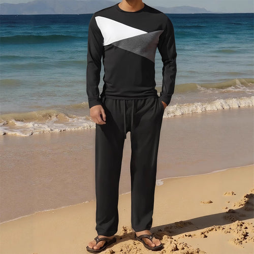 Herren Sportliches Set mit Farbblockdesign Echoarchiv