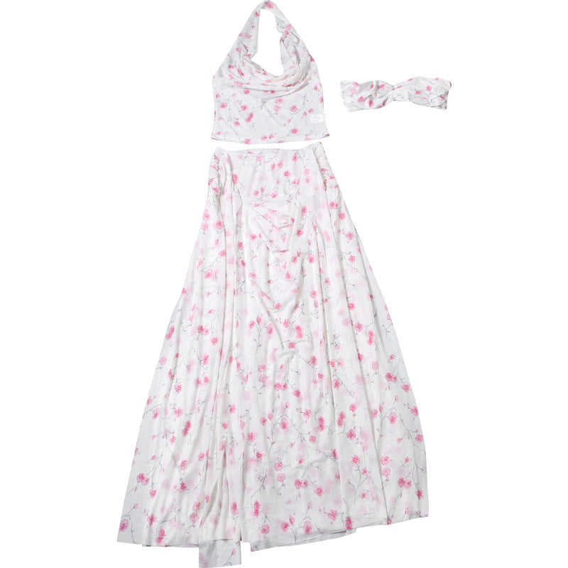 Damen Maxikleid mit floralem Drapierungsdesign Echo Archiv