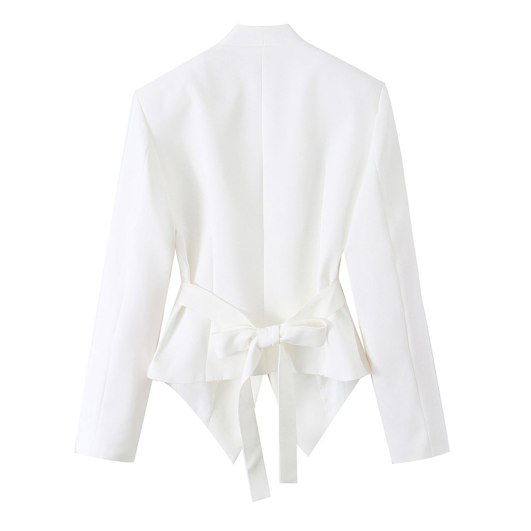 Damen nan taillierter Blazer mit asymmetrischem Saum und Wickeldetail Echo Archiv