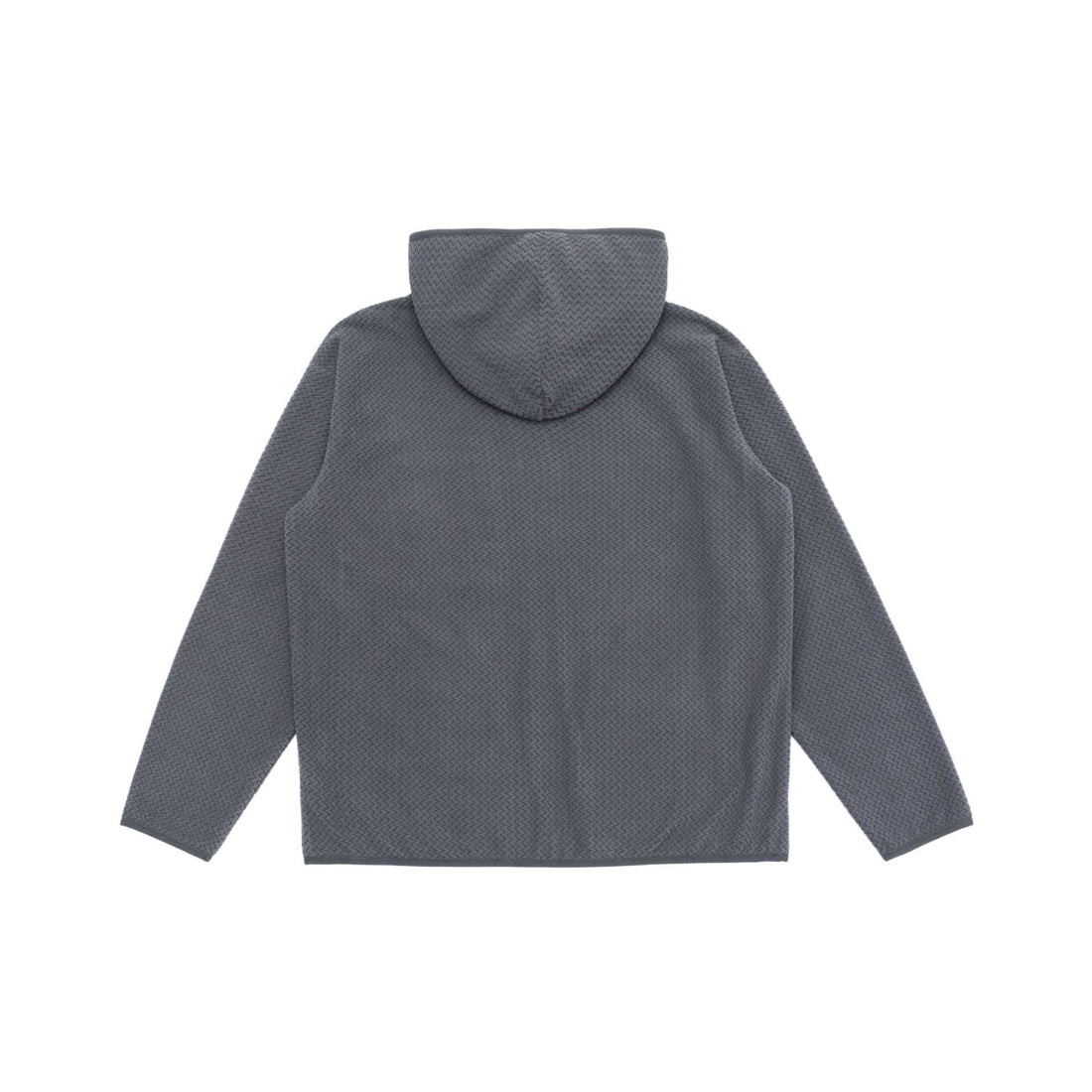 Unisex Strukturierte Kapuzenjacke mit durchgehendem Reißverschluss und Brustzippertasche Echoarchiv