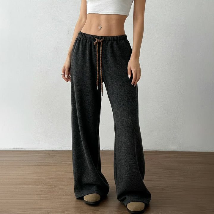 Damen nan weite Highwaist-Loungehose mit Kordelzug und fließendem Palazzoschnitt Echo Archiv