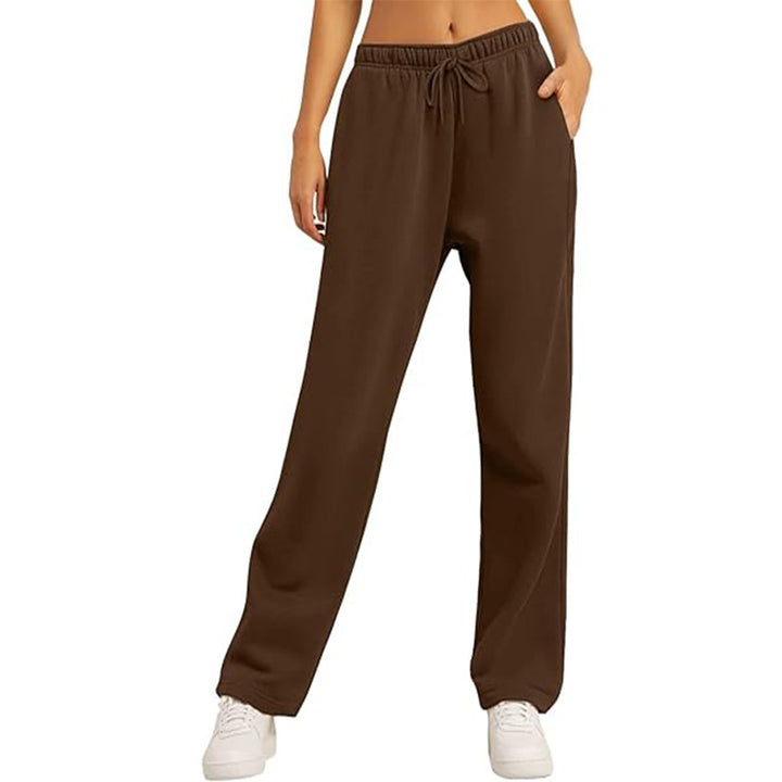 Damen nan hochwertige Relax-Hose mit hoher Taille, geradem Bein und integrierten Eingrifftaschen Echo Archiv