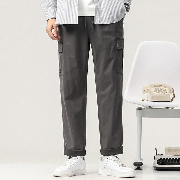 Herren bequeme Cargo-Hose mit elastischem Bund und praktischen Taschen Echoarchiv