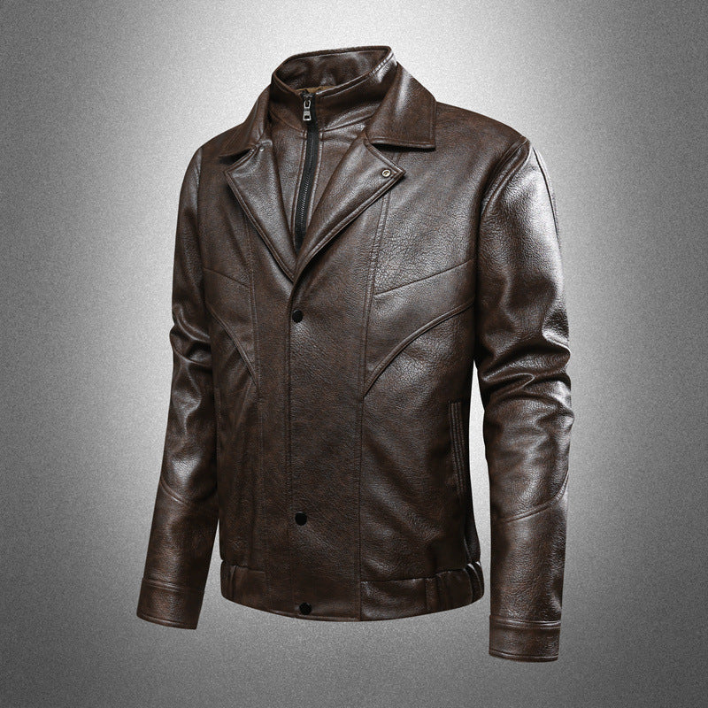 Herren Elegante und Hochwertige Kunstlederjacke Echo Archiv