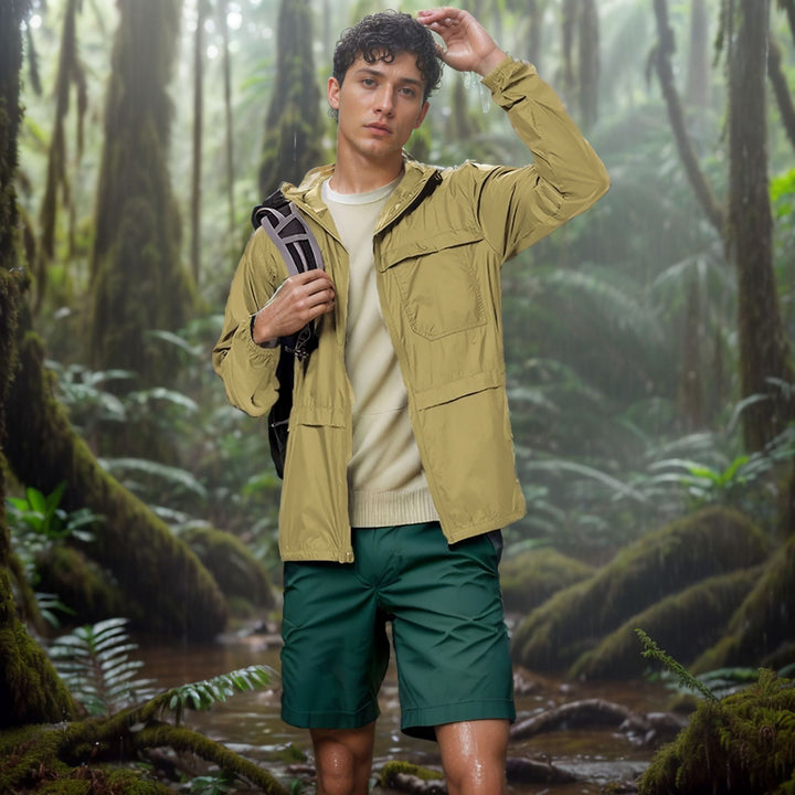 Herren leichte und atmungsaktive Outdoor-Jacke mit Kapuze Echoarchiv