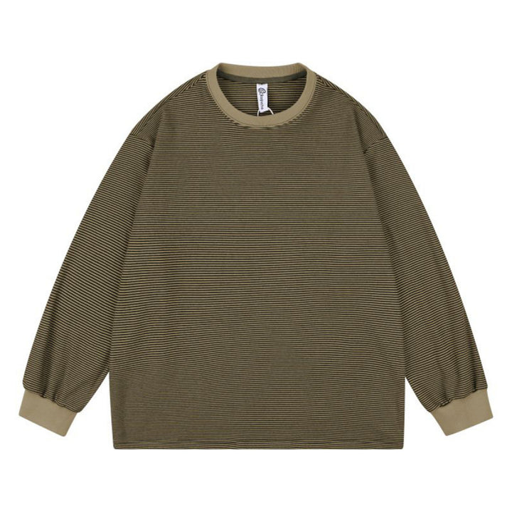 Unisex Weites gestreiftes Longsleeve im Oversize-Schnitt mit Rippbündchen Echo Archiv