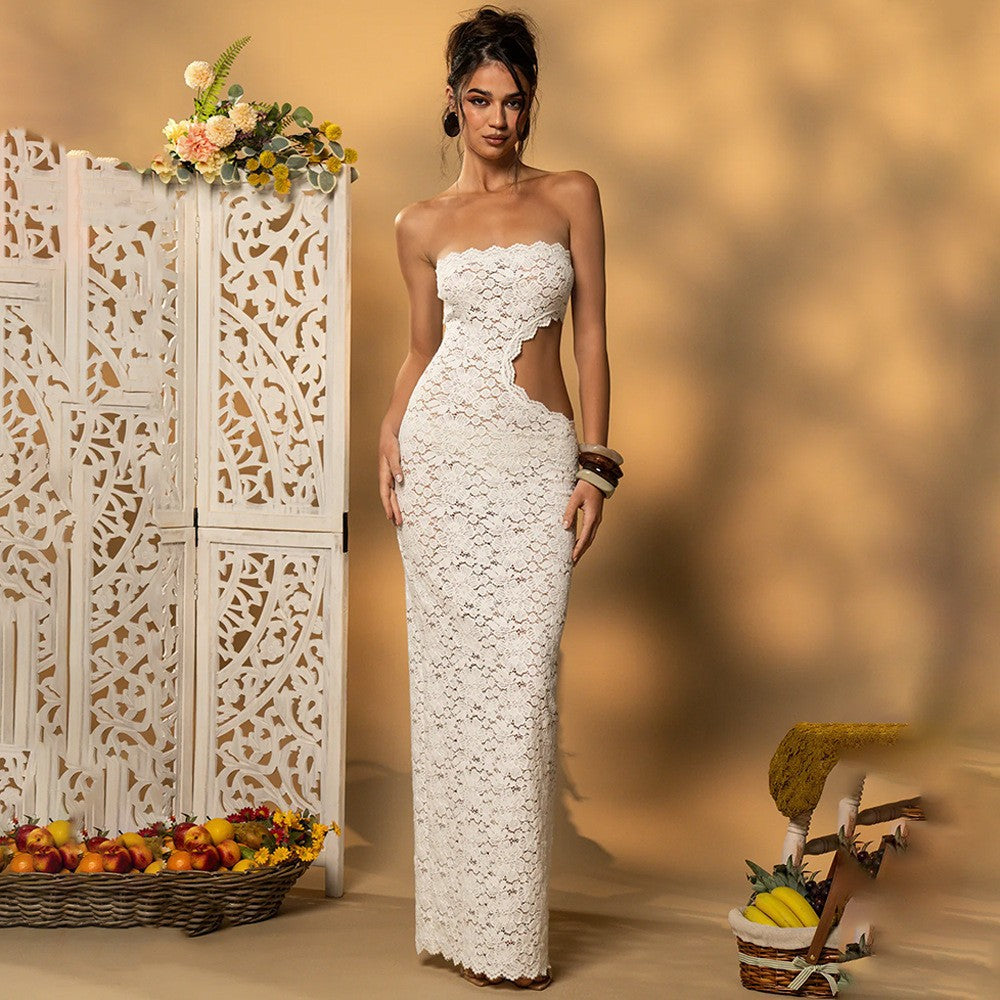 Damen Elegantes Spitzenkleid mit Cut-Out-Details Echo Archiv