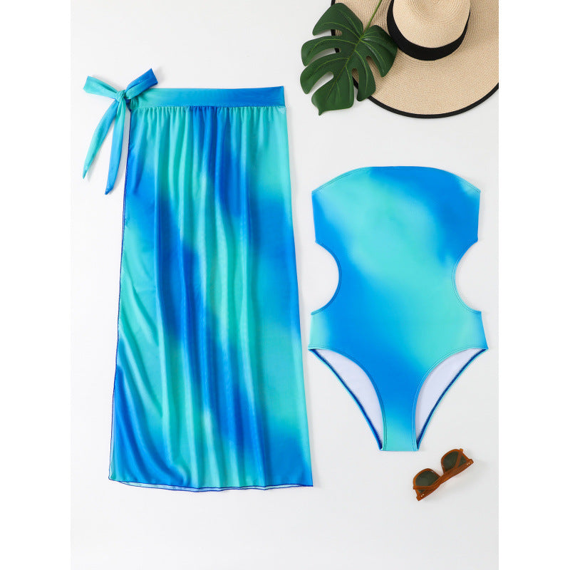 Damen Schwimmanzug und sommerlicher Wickelrock Echo Archiv