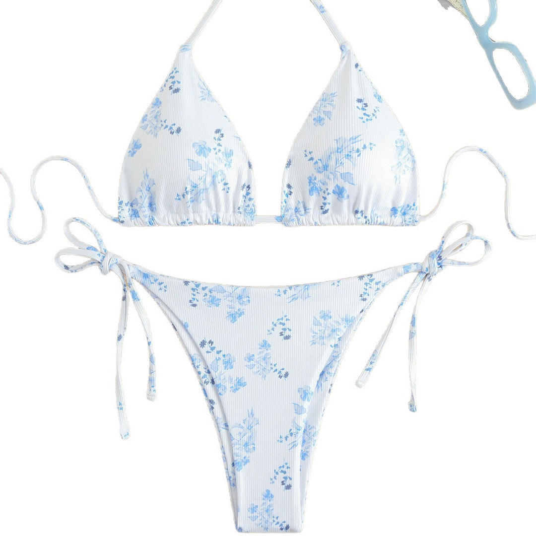 Damen Triangel-Bikini mit filigranem Blumenmuster Echo Archiv
