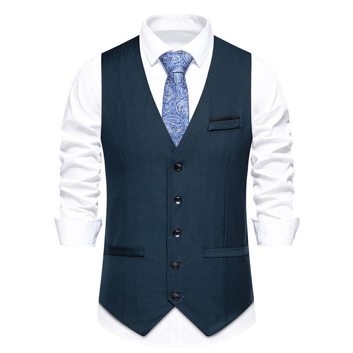 Herren elegante Anzugweste mit feiner Struktur und hochwertigem Material Echoarchiv