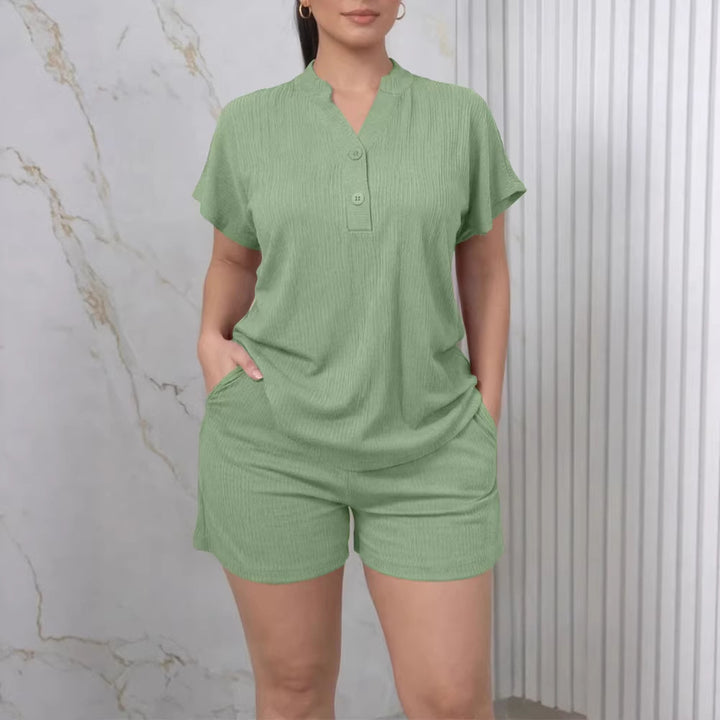 Damen Freizeit-Jumpsuit mit Knopfleiste und seitlichen Taschen Echo Archiv