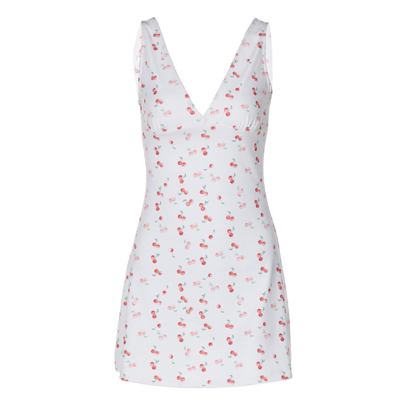 Damen Sommerliches Minikleid mit fröhlichem Kirschmuster Echo Archiv