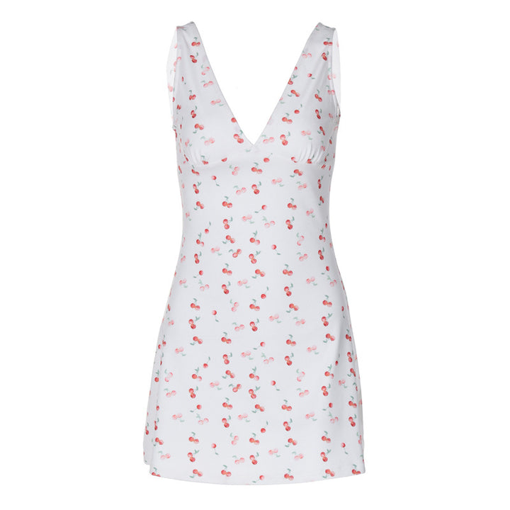 Damen Sommerliches Minikleid mit fröhlichem Kirschmuster Echo Archiv