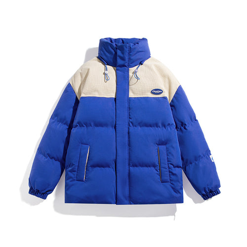 Herren Wattierte Oversize-Steppjacke mit hohem Stehkragen und kontrastiertem Schulterpaneel Echo Archiv