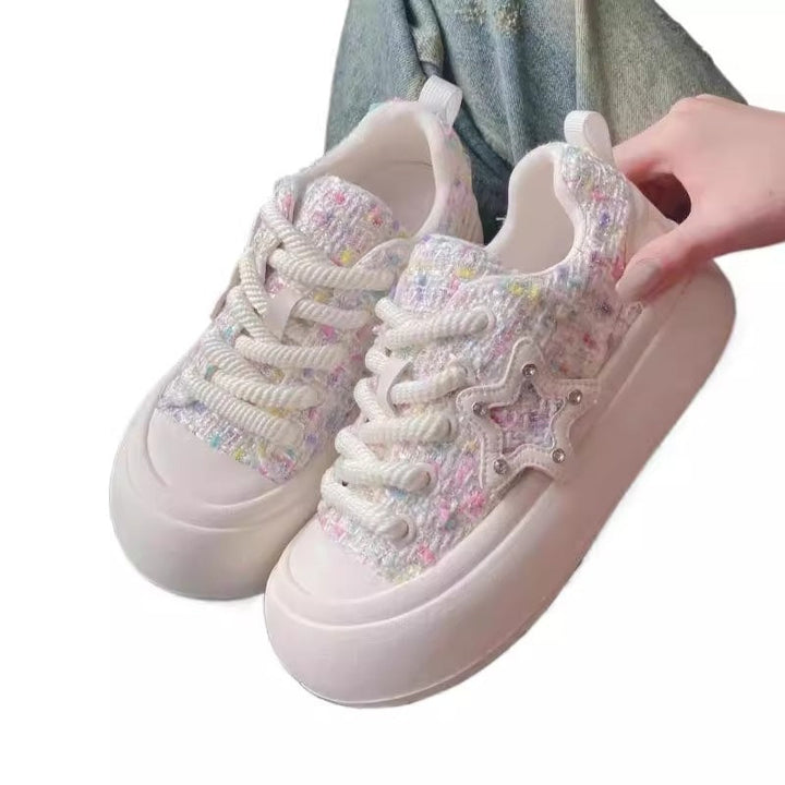 Damen Elegante und bequeme Sneakers mit glitzerndem Sternen-Detail Echo Archiv