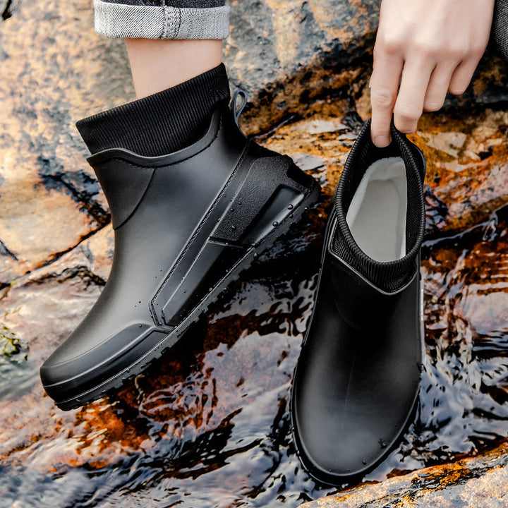 Herren Wasserdichte Gummi-AnklEchoarhivoots im Chelsea-Stil mit rutschfester Profillaufsohle Echoarhiv – Tavélo