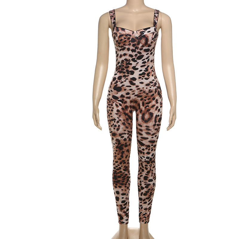 Damen Jumpsuit mit raffiniertem Schlangenhaut-Design und figurbetontem Schnitt Echo Archiv