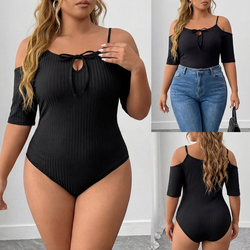 Damen Körperbetontes Oberteil mit Off-Shoulder Design Echo Archiv
