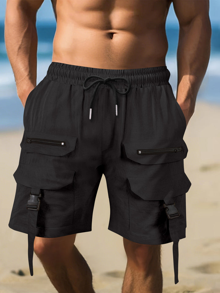 Herren Cargo-Shorts mit multifunktionalen Taschen und verstellbarem Bund Echoarchiv