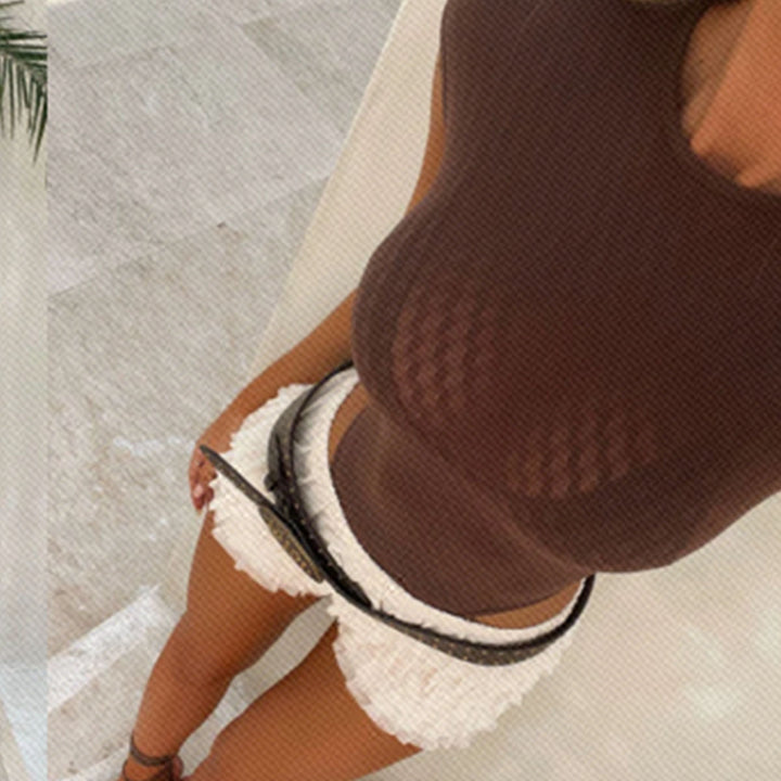 Damen atmungsaktives Crop-Top mit raffinierten Netzstrukturen Echo Archiv