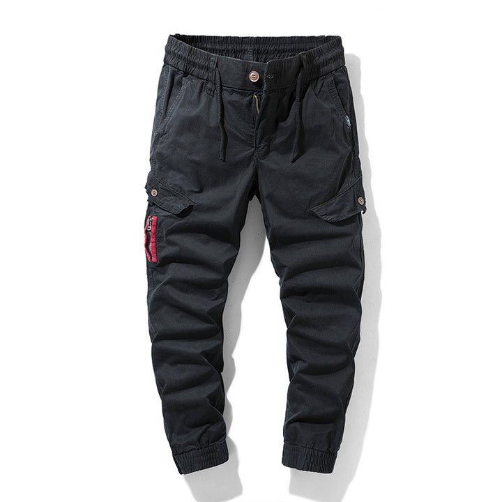 Herren Military-Influenced Cargo-Jogger mit elastischem Komfortbund und Kontrast-Zipper Echo Archiv