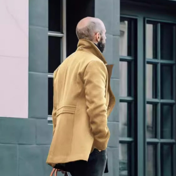Herren eleganter und stilsicherer Peacoat mit doppelter Knopfreihe Echoarchiv