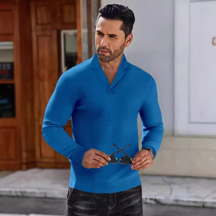 Herren schicker Pullover mit modernem Kragen Echoarchiv
