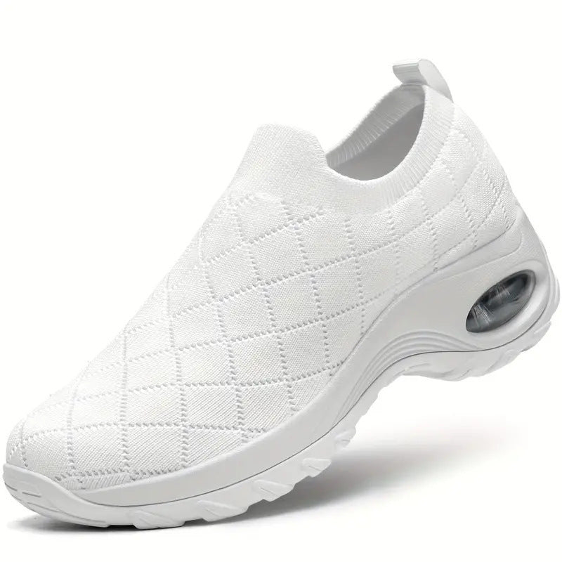 Damen Slip-On Strick-Sneaker mit Luftkissen und dämpfender Plateausohle Echoarchiv