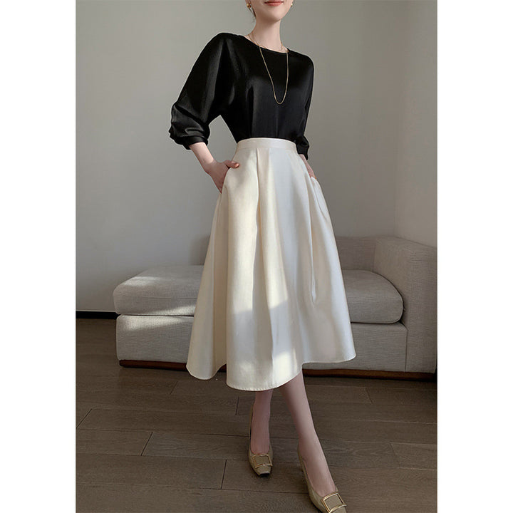 Damen Elegante und fließende Midikleid Echoarchiv