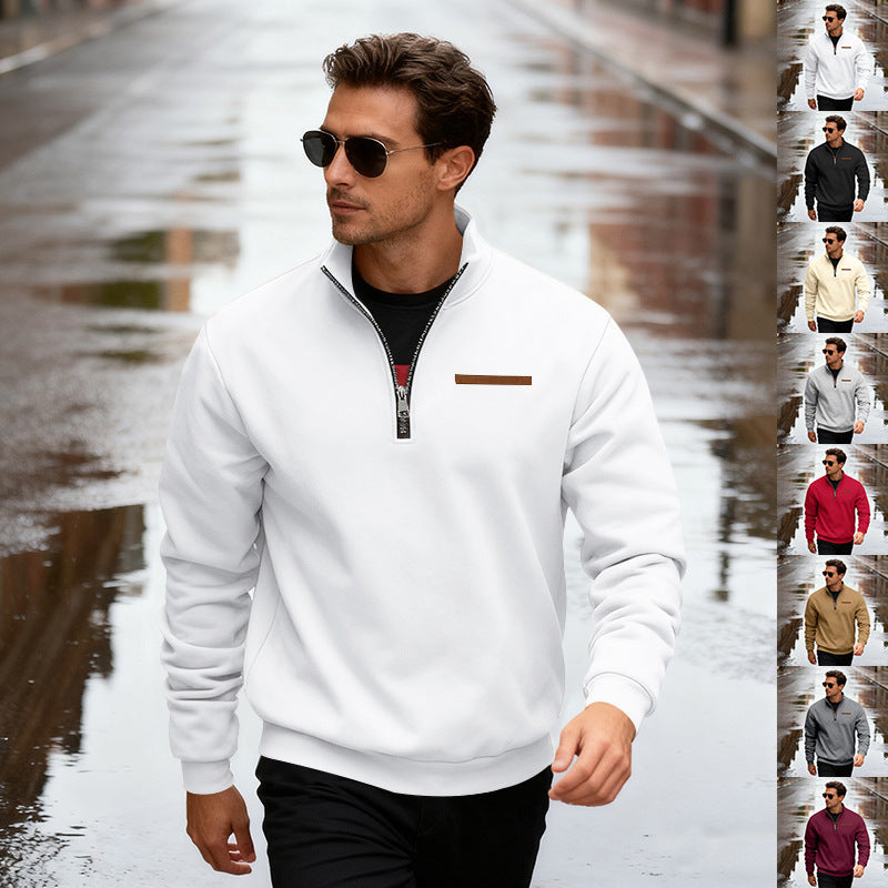 Herren Sportlicher Pullover mit halbhochgeschlossenem Reißverschluss Echoarchiv