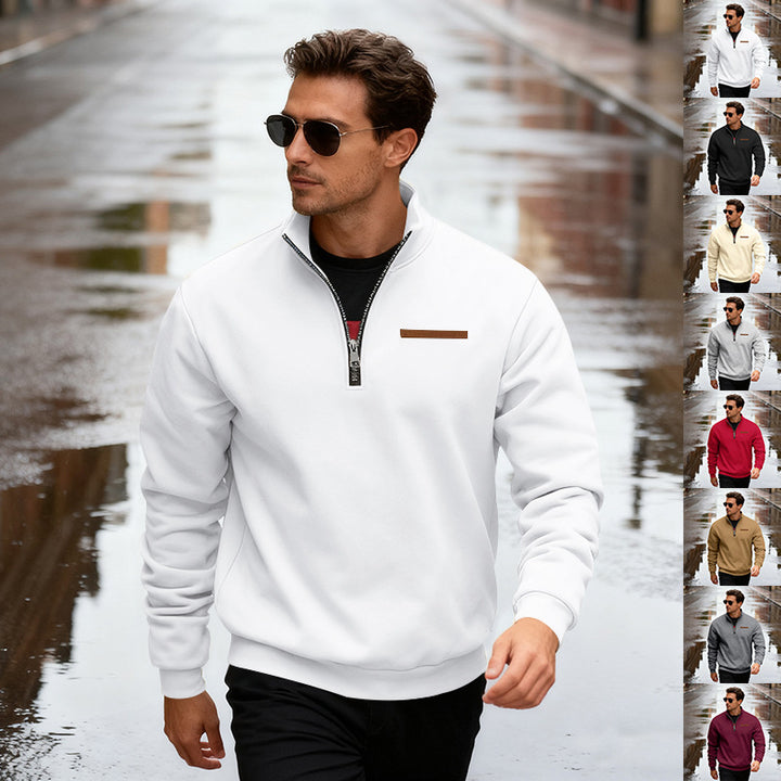 Herren Sportlicher Pullover mit halbhochgeschlossenem Reißverschluss Echoarchiv
