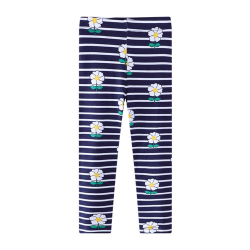 Mädchen Leggings mit floralem und gestreiftem Design Echo Archiv