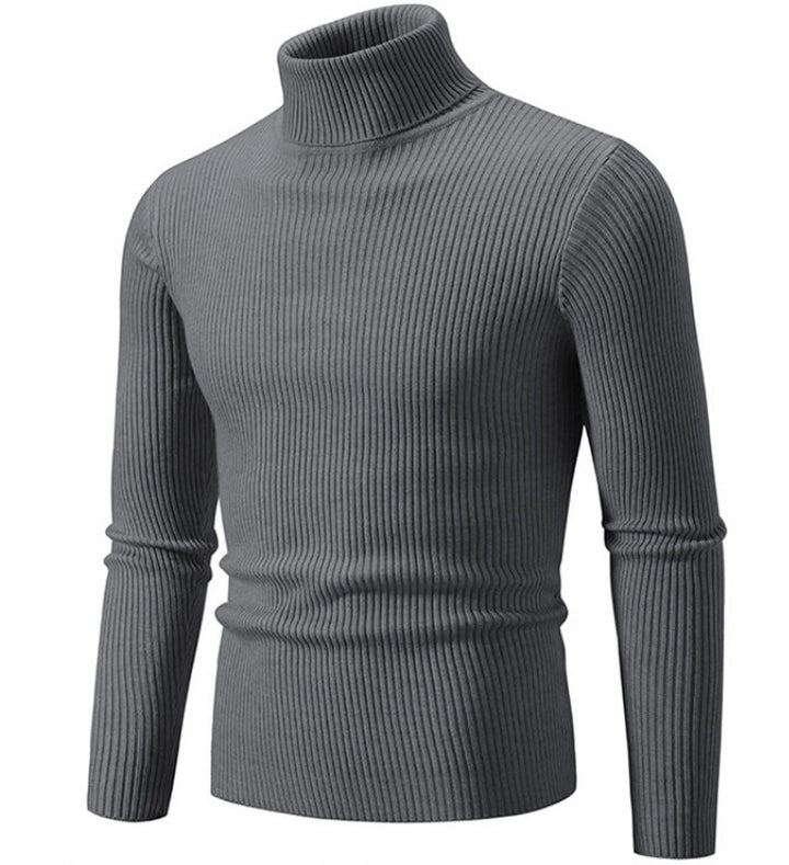 Herren Rollkragenpullover mit strukturiertem Rippenmuster Echoarchiv