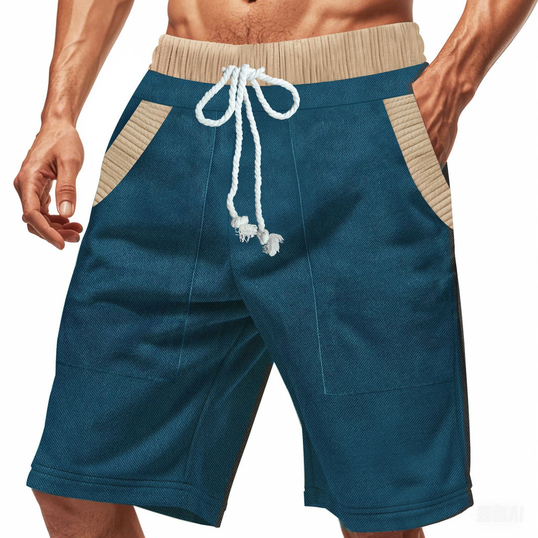Herren lässige Shorts mit elastischem Bund und praktischen Seitentaschen Echoarchiv