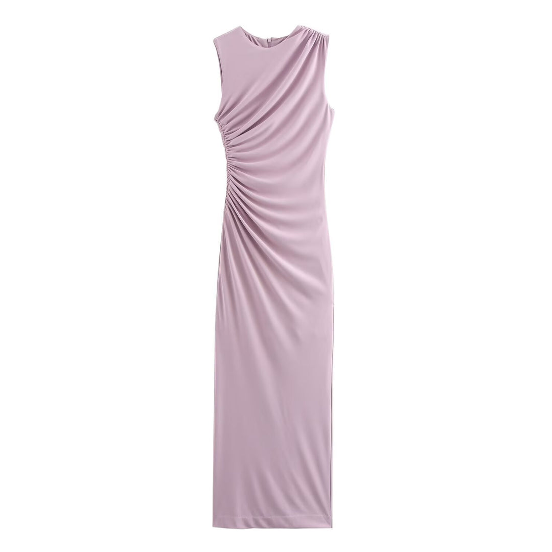 Damen elegantes Maxikleid mit raffinierten Drapierungen Echo Archiv