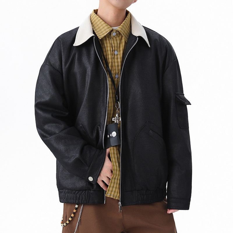 Herren Oversized Utility-Jacke mit praktischem Reißverschluss Echoarchiv