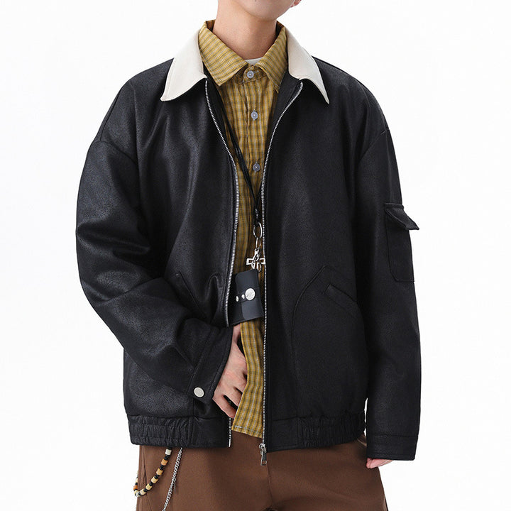 Herren Oversized Utility-Jacke mit praktischem Reißverschluss Echoarchiv