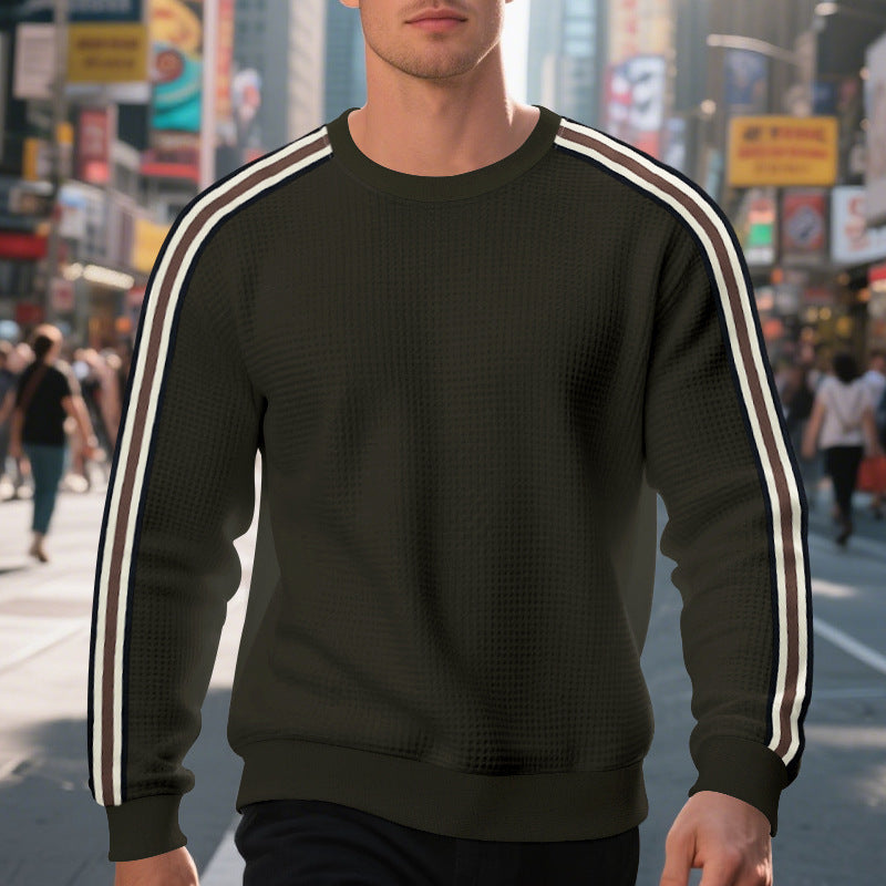 Herren Komfortables Sweatshirt mit strukturiertem Design und modischen Streifendetails Echoarchiv