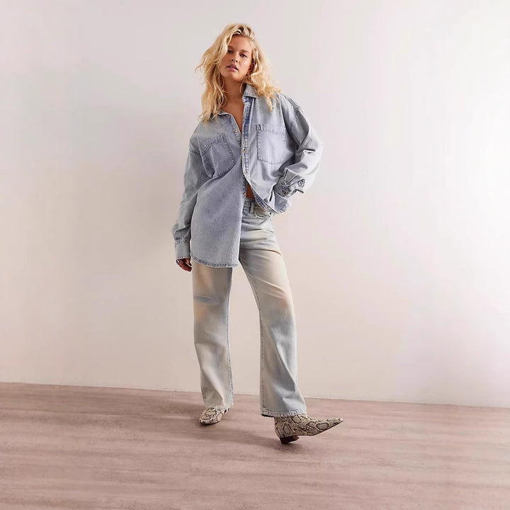 Damen Oversized Denim Hemd Echo Archiv