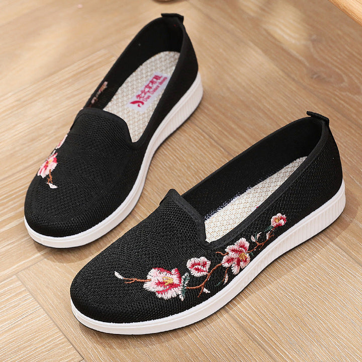 Damen Slip-On Sneaker mit floralem Stickmuster Echo Archiv