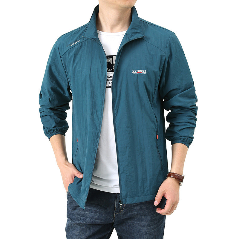 Herren Leichte Outdoorjacke mit verstellbarem Kragen Echo Archiv