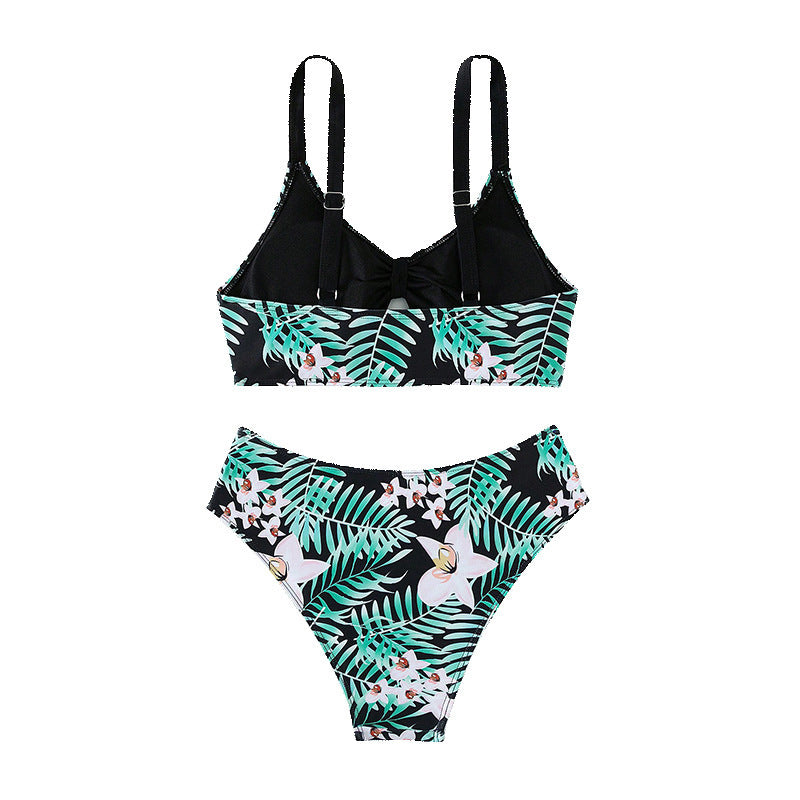 Damen Bikini-Set mit hohem Beinausschnitt und femininen Blumenmustern Echo Archiv