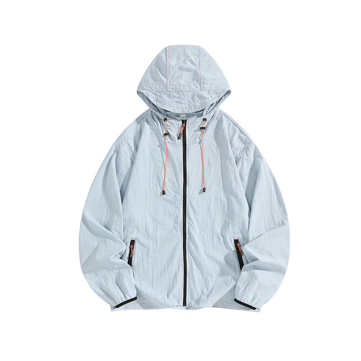 Herren Leichte Outdoorjacke mit Kapuze und praktischen Reißverschlusstaschen Echo Archiv