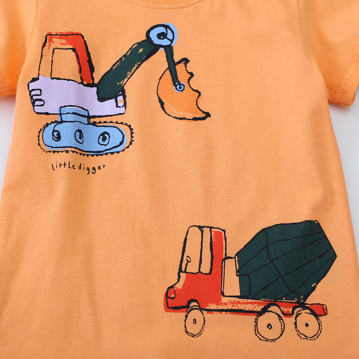 Kinder T-Shirt mit originellem Baustellenmotiv Echo Archiv